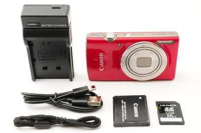 [Excellent] Canon IXY 180 Red Digital Camera Compact Point & Shoot #424