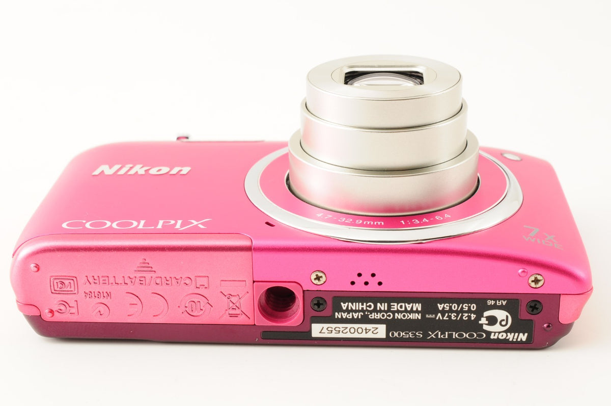 [MINT] Nikon Coolpix S3500 Pink Compact 20.0MP Digital Camera from Japan #137