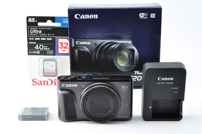 [Near MINT] Canon PowerShot SX720 HS Black 20.3MP Compact Digital Camera #122