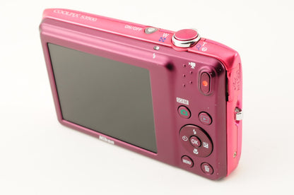 [MINT] Nikon Coolpix S3500 Pink Compact 20.0MP Digital Camera from Japan #137