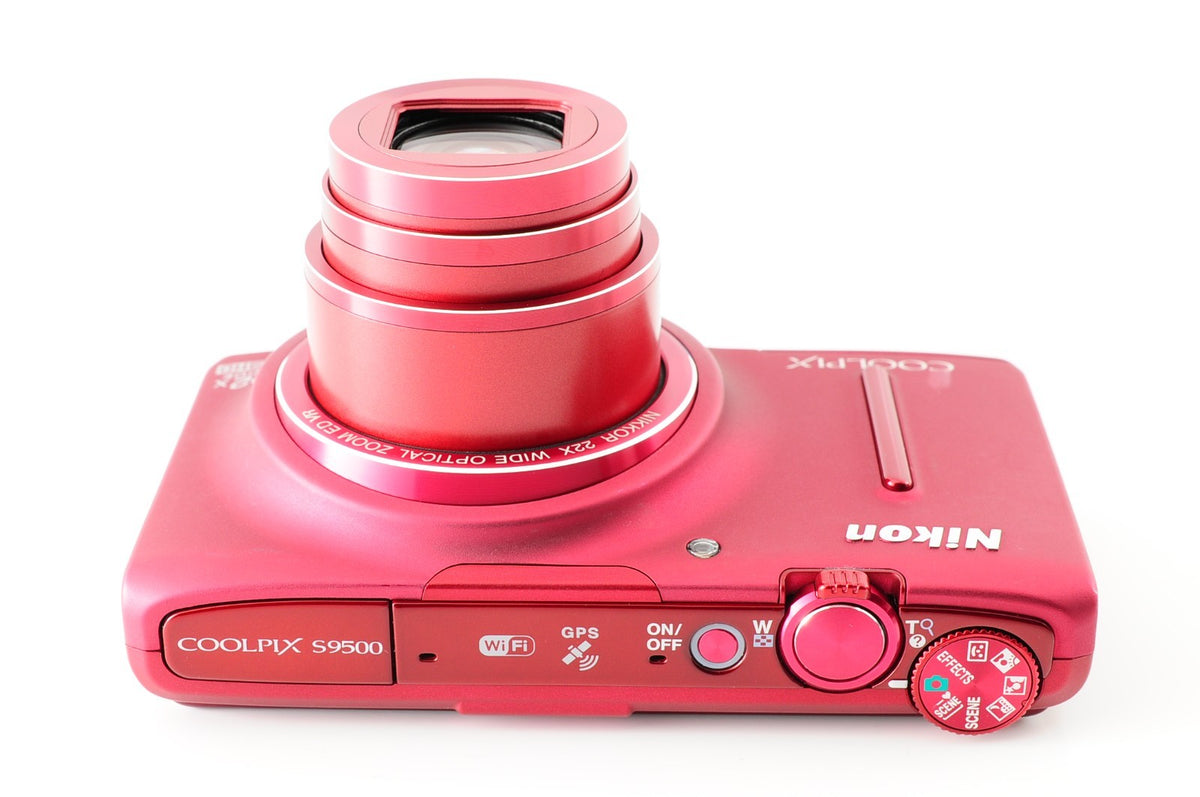 [MINT] Nikon CoolPix S9500 Red 18.1MP Digital Camera from Japan #114
