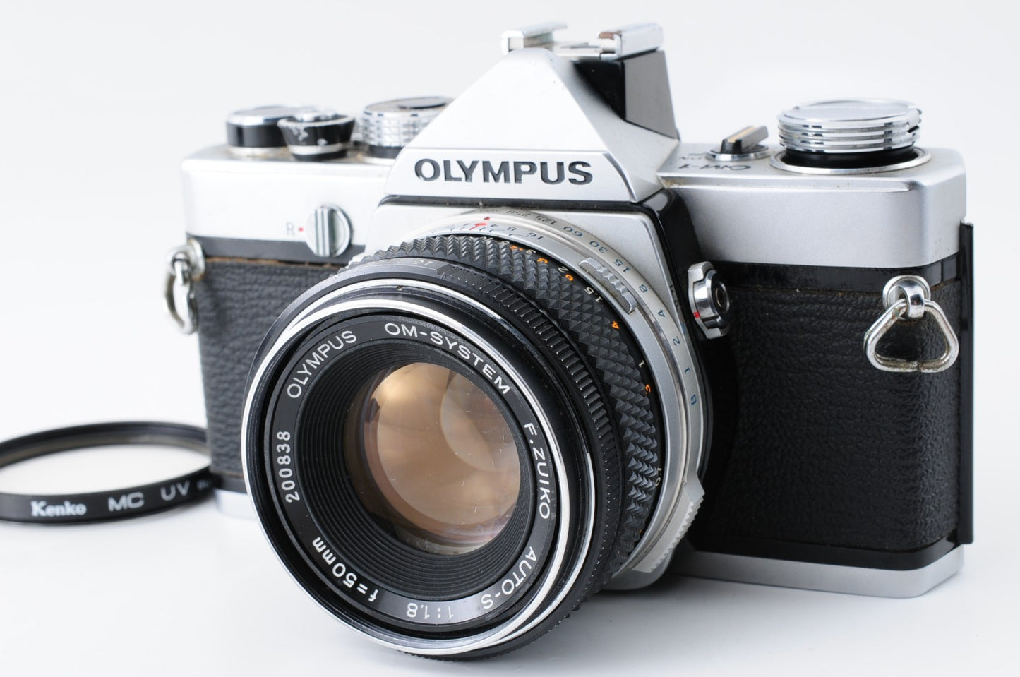 [Excellent] Olympus OM-1 35mm Silver Film Camera F.Zuiko 50mm f/1.8 Lens #357