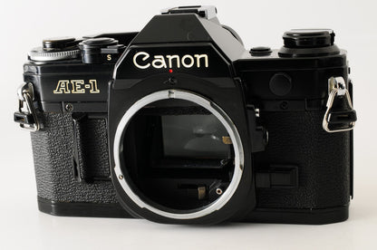 [Excellent] Canon AE-1 Black 35mm SLR Film Camera FD 50mm f1.8 S.C. Lens #347