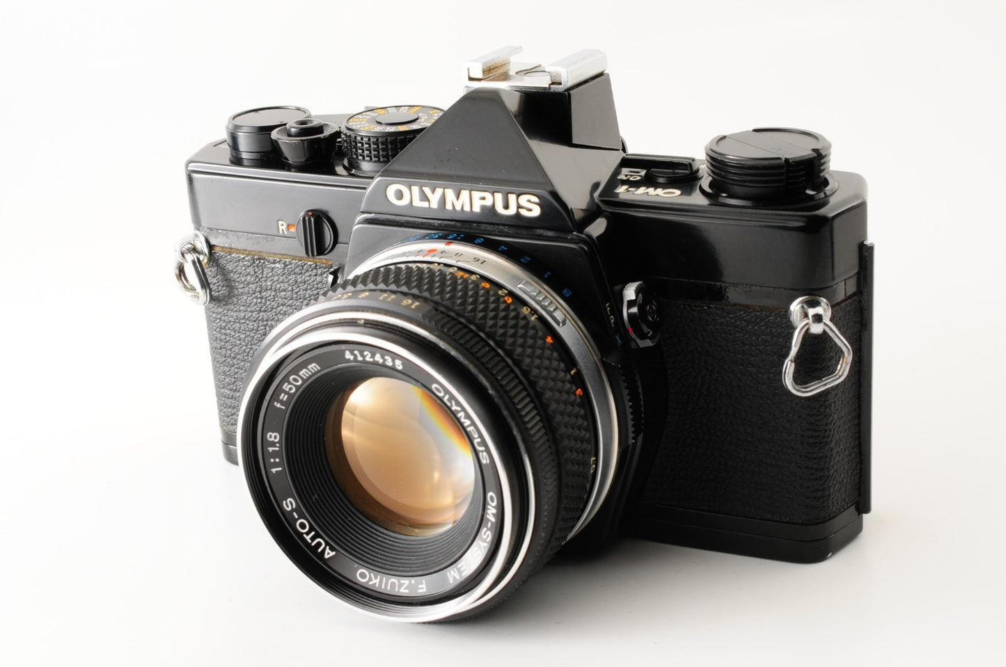 [Excellent] Olympus OM-1 35mm Black Film Camera F.Zuiko 50mm f/1.8 Lens #367