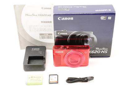 [MINT] Canon PowerShot SX620 HS Red Digital Camera 20MP from Japan #107