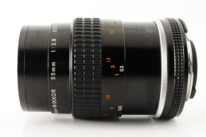 [Excellent] Nikon Ai-S Micro-Nikkor 55mm f/2.8 Manual Focus Macro Lens F #217