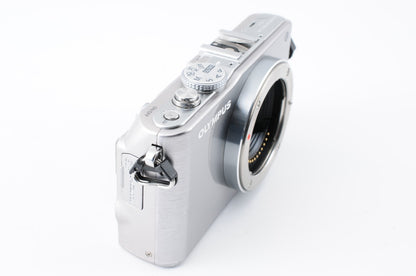 [MINT] Olympus PEN Lite E-PL3 Silver Digital Camera w/ 14-42mm Lens & Flash #296