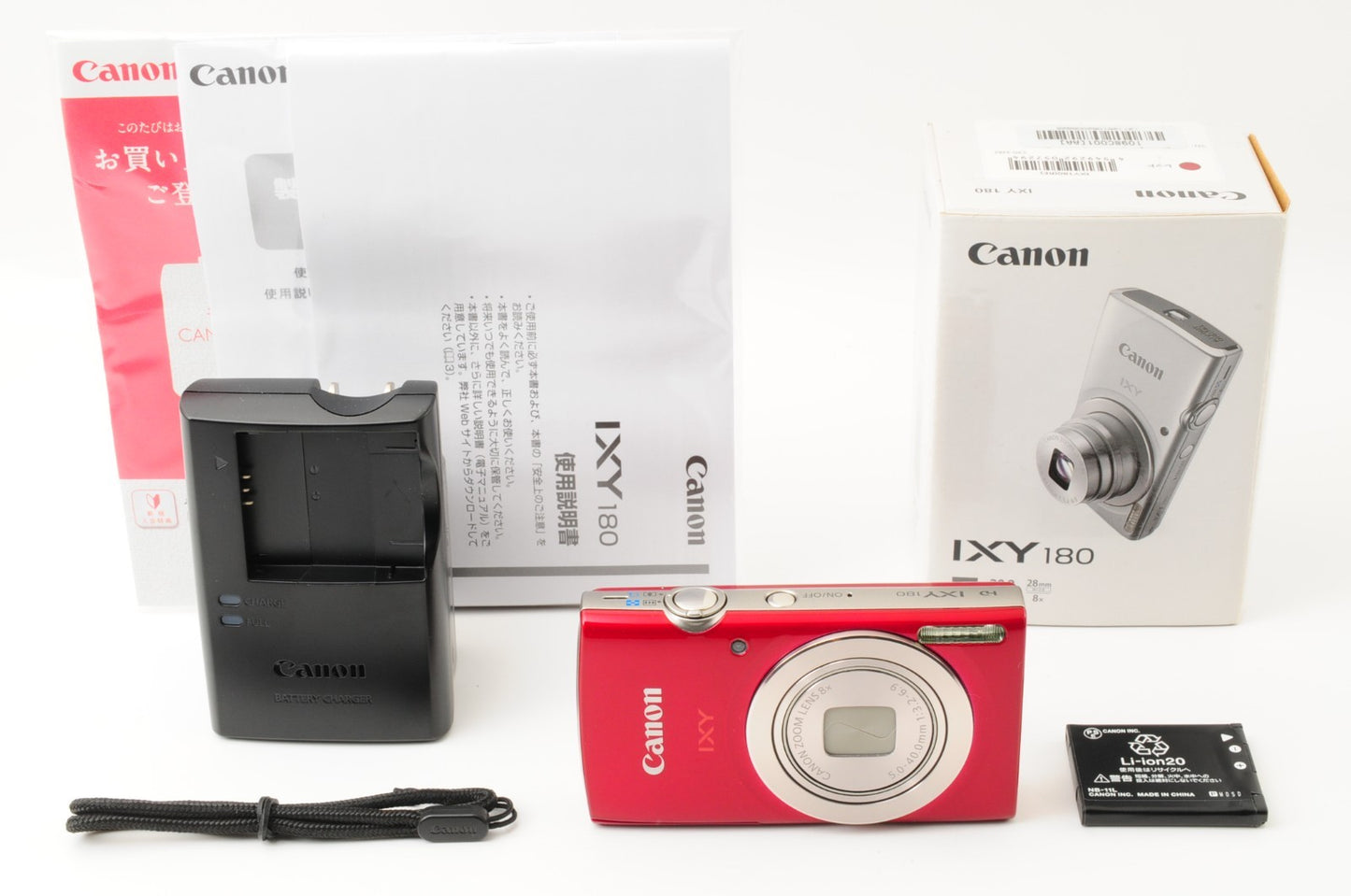 [Near MINT] Canon IXY 180 Red PowerShot ELPH 180 Digital Camera Japan #369