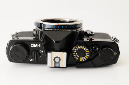 [Excellent] Olympus OM-1 35mm Black Film Camera F.Zuiko 50mm f/1.8 Lens #367