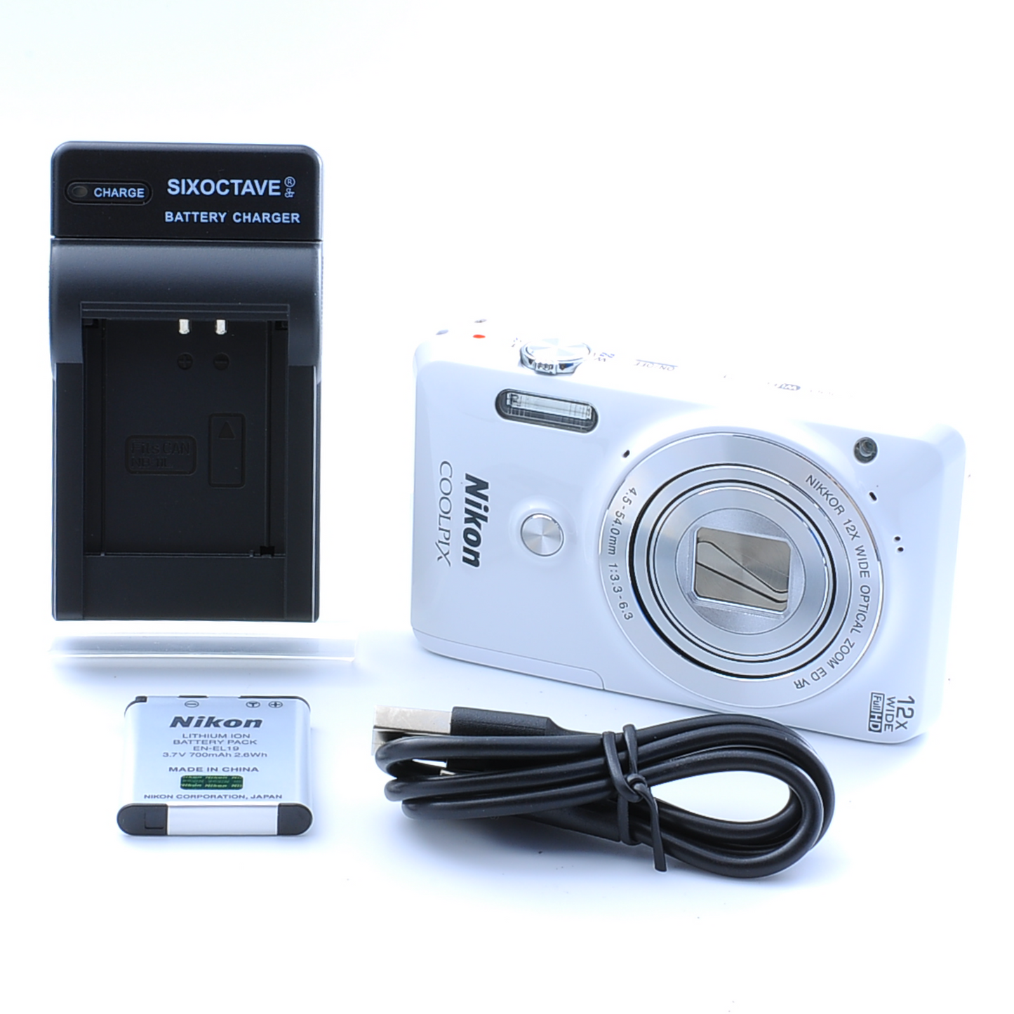 [Near MINT] Nikon CoolPix S6900 16.0MP Digital Camera White From Japan #508020