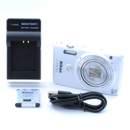 [Near MINT] Nikon CoolPix S6900 16.0MP Digital Camera White From Japan #508020