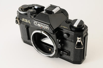 [Excellent] Canon AE-1 Black 35mm SLR Film Camera FD 50mm f1.8 S.C. Lens #347
