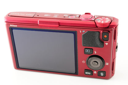 [MINT] Nikon CoolPix S9500 Red 18.1MP Digital Camera from Japan #114