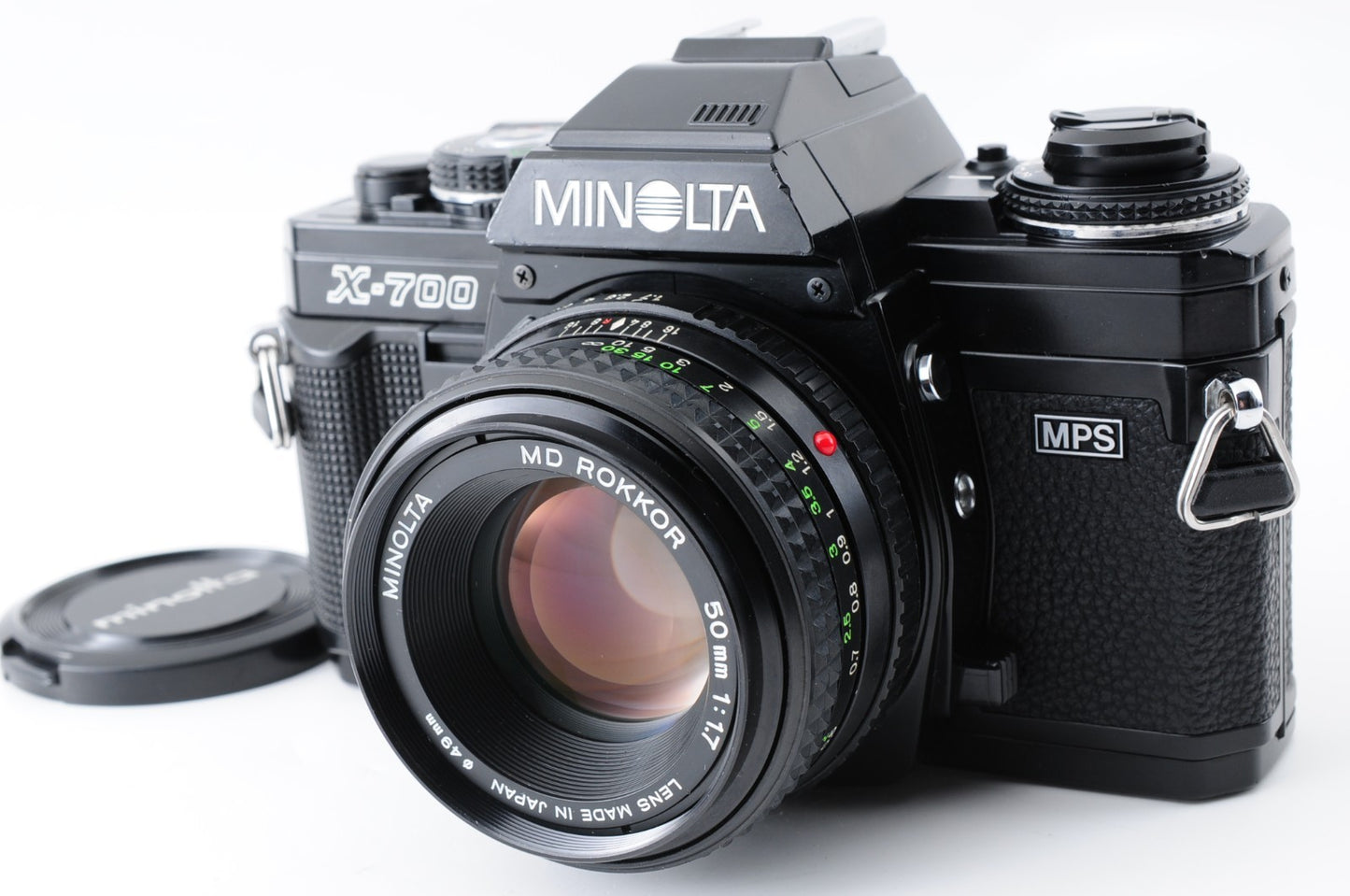 [Near MINT] Minolta X-700 Black SLR Film Camera MD Rokkor 50mm f/1.7 Lens #363