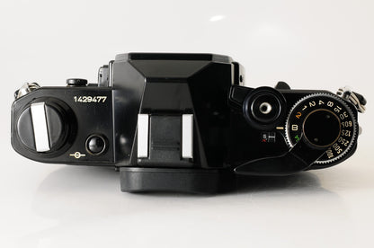 [Excellent] Canon AE-1 Black 35mm SLR Film Camera FD 50mm f1.8 S.C. Lens #347