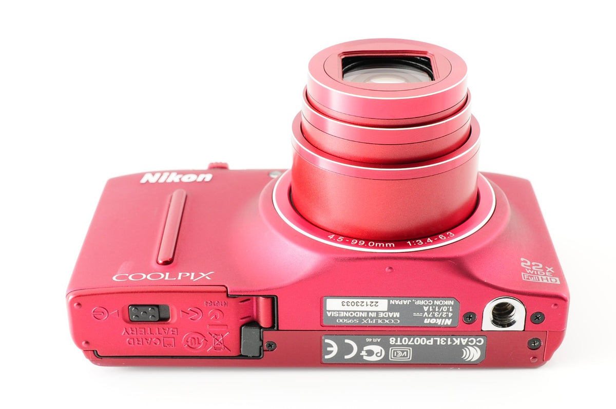 [MINT] Nikon CoolPix S9500 Red 18.1MP Digital Camera from Japan #114