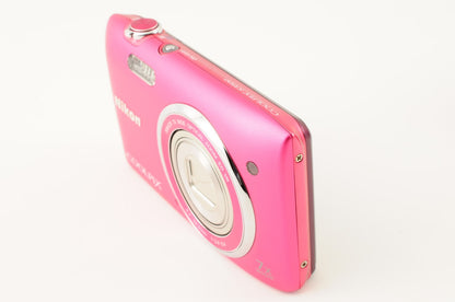 [MINT] Nikon Coolpix S3500 Pink Compact 20.0MP Digital Camera from Japan #137