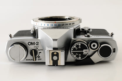 [Excellent] Olympus OM-2 Silver 35mm Film Camera F.Zuiko 50mm f/1.8 Lens #366